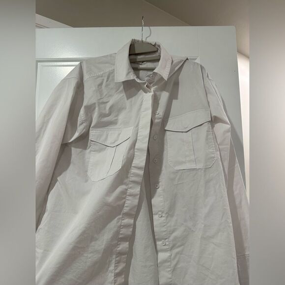Good American NWT Relaxed Denim Shirt size small - Picture 10 of 10